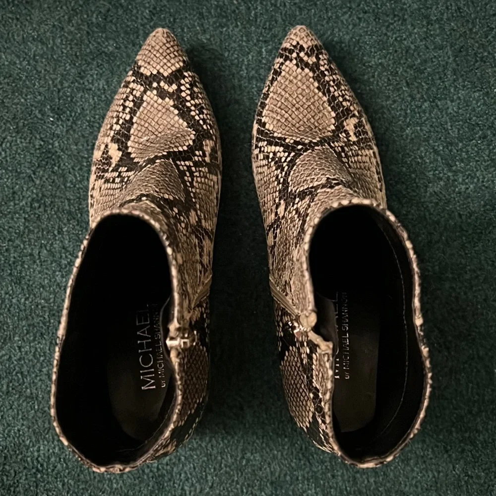 Snakeskin Booties - Picture 2 of 2